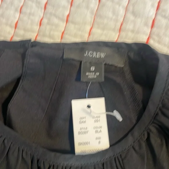 NWT J.Crew Side-Cutout Cotton Poplin Dress black sz 8 - Picture 6 of 15